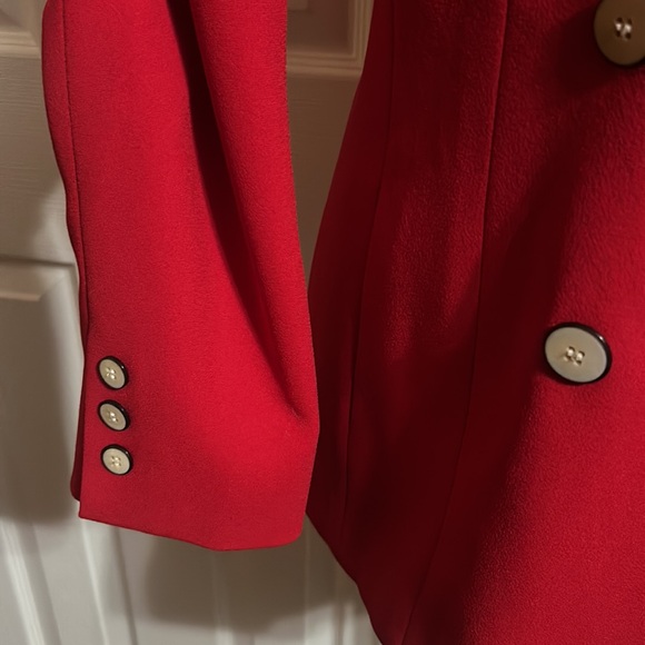 Liz Claiborne Petite Collection Deep Red Blazer Button Up Jacket Size 6P New tag - Picture 6 of 10